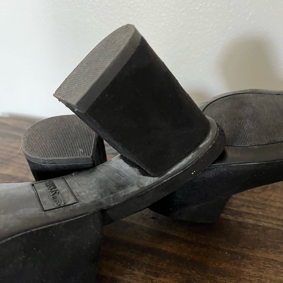Call It Spring, Black Faux Suede Mules, Size 6. - Picture 3 of 6